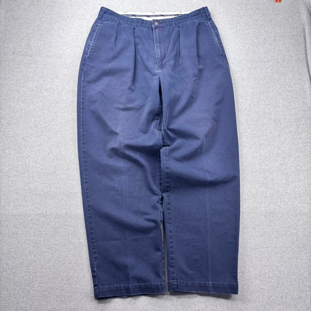 Vtg 90s Polo Ralph Lauren Pleated Chino Pants 34x29 (Tag 36x31) Faded Blue USA